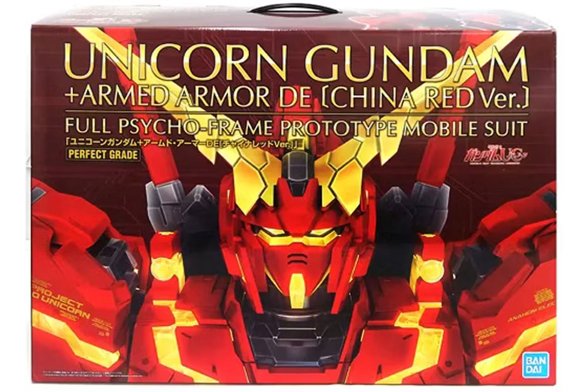 PG 1/60 RX-0 Unicorn Gundam + Armed Armor DE [China Red Ver.]